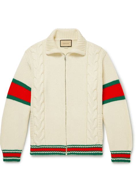 gucci cable knit sweater with ties|gucci wool cardigan.